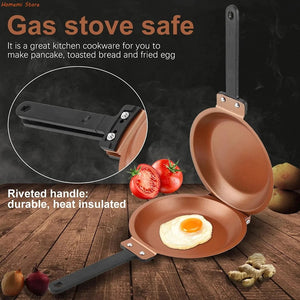 🔥Semi-Annual Sale-30% OFF🍅DOUBLE SIDED NON-STICK FRYING PAN