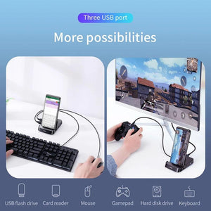Type C HUB Docking Station For Samsung S20 S10 Dex Pad Station USB C To HDMI-compatible Dock Power Adapter For Huawei P30