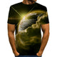 3D Graphic Printed Short Sleeve Shirts Interstellar