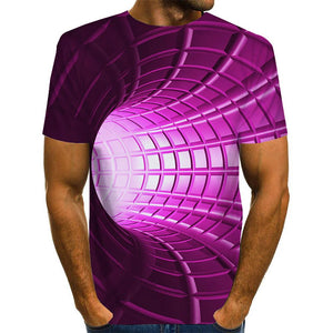 3D Graphic Printed Short Sleeve Shirts TUNNEL THRU THE AIR