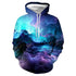 3D Graphic Printed Hoodies Galaxy Graphic
